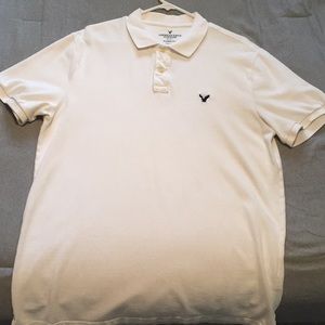 American Eagle White Polo XLarge